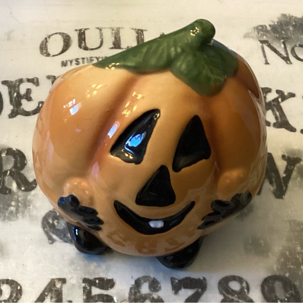 Halloween Relpo Vintage Ceramic Pumpkin Planter Rare